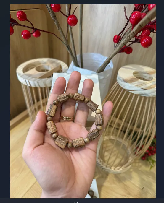 Natural Agarwood Bamboo Bead Bracelet – Lucky &amp; Peaceful Oud Bracelet (Feng Shui Jewelry)